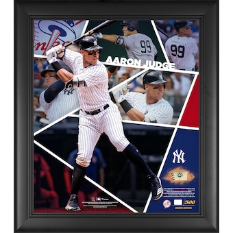 Aaron Judge New York Yankees Fanatics Authentic Framed 15" x 17" Impact Player Collage with a Piece of Game-Used Baseball - Limited Edition of 500