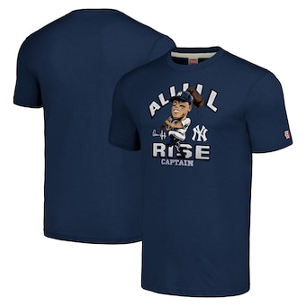 Aaron Judge New York Yankees Homage Caricature Tri-Blend T-Shirt - Navy