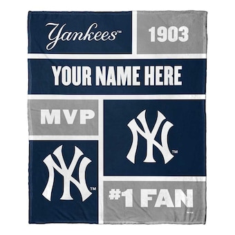 New York Yankees The Northwest Group 50'' x 60'' Colorblock Personalized Silk Touch Throw