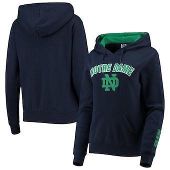 Notre Dame Fighting Irish Women's Arch & Logo 1 Pullover Hoodie - Navy