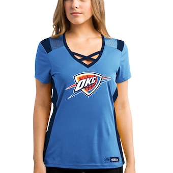 Oklahoma City Thunder Majestic Women's Draft Me V-Neck T-Shirt - Blue/Navy