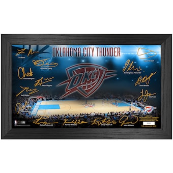 Oklahoma City Thunder Highland Mint 2023-24 Season 12'' x 20'' Signature Court Photo