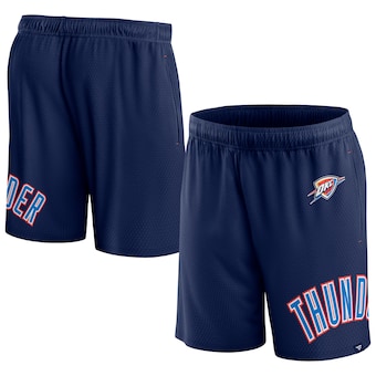 Oklahoma City Thunder Fanatics Free Throw Mesh Shorts - Navy