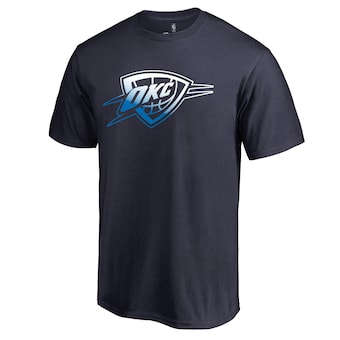 Oklahoma City Thunder Fanatics Gradient Logo T-Shirt - Navy