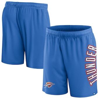 Oklahoma City Thunder Fanatics Post Up Mesh Shorts - Blue
