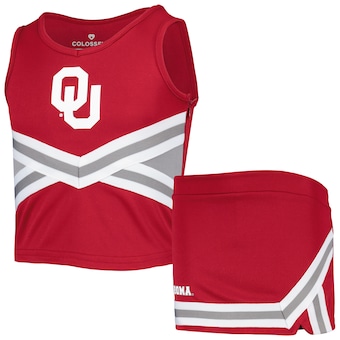 Oklahoma Sooners Colosseum Girls Youth Carousel Cheerleader Set - Crimson