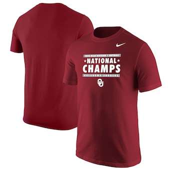  Oklahoma Sooners Nike Unisex 2023 NCAA Softball Women's College World Series Champions T-Shirt - Crimson