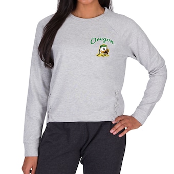 Oregon Ducks Concepts Sport Women's Greenway Long Sleeve T-Shirt - Gray