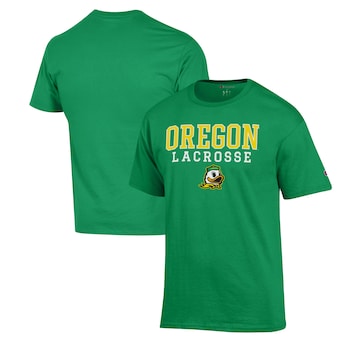 Oregon Ducks Champion Stack Logo Lacrosse Powerblend T-Shirt - Green