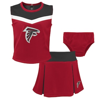 Atlanta Falcons Girls Toddler Spirit Cheer Two-Piece Cheerleader Set with Bloomers - Red