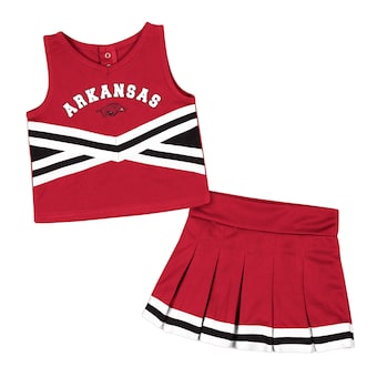 Arkansas Razorbacks Colosseum Girls Toddler Carousel Cheerleader Set - Cardinal