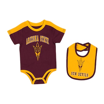 Arizona State Sun Devils Colosseum Newborn & Infant Encore Bodysuit & Bib Set - Maroon