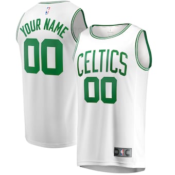 Boston Celtics Fanatics Fast Break Replica Custom Jersey - Association Edition - White