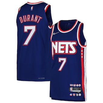 Kevin Durant Brooklyn Nets Nike Authentic Player Jersey - City Edition - Blue