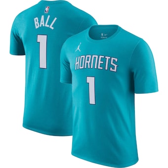 LaMelo Ball Charlotte Hornets Nike Icon 2022/23 Name & Number T-Shirt - Teal