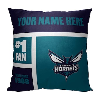 Charlotte Hornets The Northwest Group 18'' x 18'' Colorblock Personalized Throw Pillow