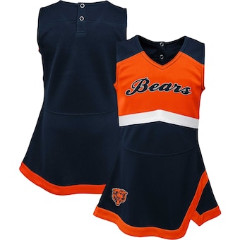 Chicago Bears Girls Infant Cheer Captain Jumper Dress - Navy