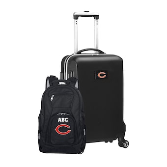 Chicago Bears MOJO Personalized Deluxe 2-Piece Backpack & Carry-On Set - Black