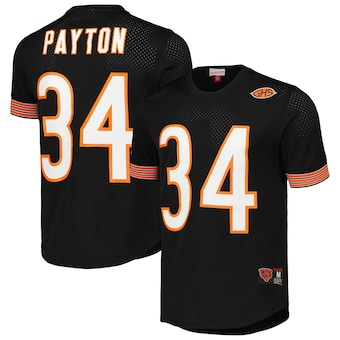 Walter Payton Chicago Bears Mitchell & Ness Retired Player Name & Number Mesh Top - Black