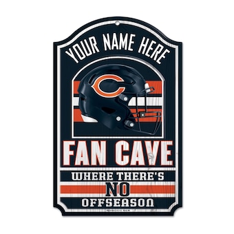 Chicago Bears WinCraft Personalized 11'' x 17'' Fan Cave Wood Sign