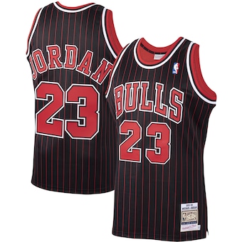 Michael Jordan Chicago Bulls Mitchell & Ness 1995/96 Hardwood Classics Authentic Jersey - Black