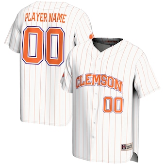 Clemson Tigers GameDay Greats NIL Pick-A-Player Lightweight Baseball Jersey - White