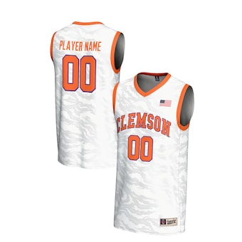 Clemson Tigers GameDay Greats Unisex NIL Pick-A-Player Men's Basketball Lightweight Jersey - White