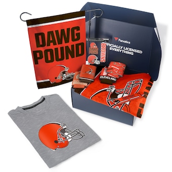 Cleveland Browns Fanatics Pack Tailgate Game Day Essentials T-Shirt Gift Box - $107+ Value