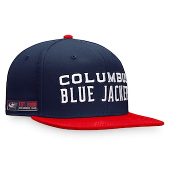 Men's Columbus Blue Jackets Fanatics Navy/Red Iconic Color Blocked Snapback Hat