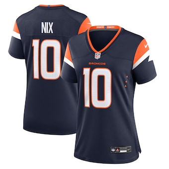 Bo Nix Denver Broncos Nike Women's Alternate Game Jersey -  Navy