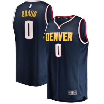 Christian Braun Denver Nuggets Fanatics 2022 NBA Draft First Round Pick Fast Break Replica Player Jersey - Icon Edition - Navy