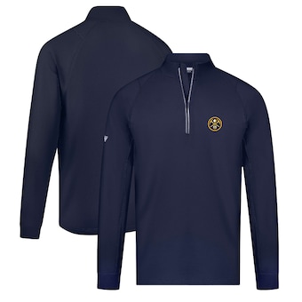 Denver Nuggets Levelwear Theory Insignia Core Quarter-Zip Pullover Top - Navy