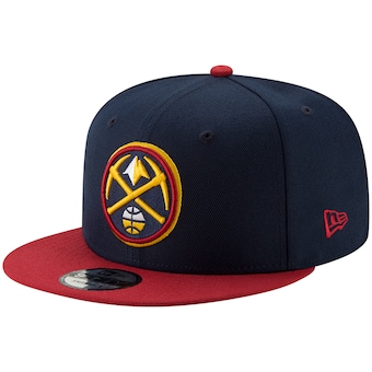 Denver Nuggets New Era Two-Tone 9FIFTY Adjustable Hat - Navy/Gold