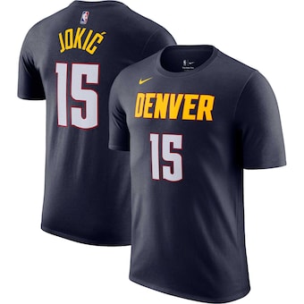 Nikola Jokic Denver Nuggets Nike Icon 2022/23 Name & Number T-Shirt - Navy