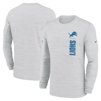 Detroit Lions Nike 2024 Sideline Velocity Performance Long Sleeve T-Shirt - White