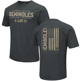 Florida State Seminoles Colosseum OHT Military Appreciation Flag 2.0 T-Shirt - Heathered Black