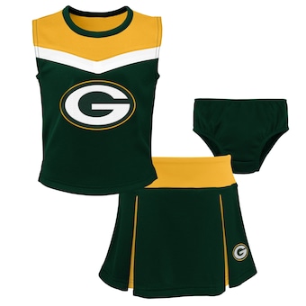 Green Bay Packers Girls Preschool Spirit Cheerleader Two-Piece Set with Bloomers - Green