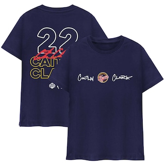 Caitlin Clark Indiana Fever round21 Unisex Player Signature T-Shirt - Navy