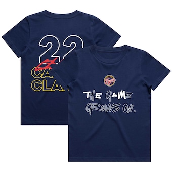 Caitlin Clark Indiana Fever round21 Youth Player Signature T-Shirt - Navy