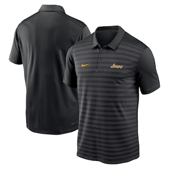 Iowa Hawkeyes Nike 2024 Early Season Coaches Sideline Performance Polo - Black