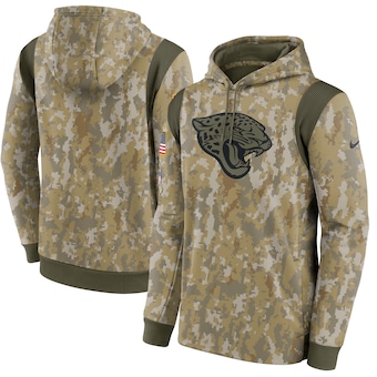 Jacksonville Jaguars Nike 2021 Salute To Service Therma Performance Pullover Hoodie - Camo