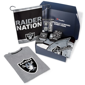 Las Vegas Raiders Fanatics Pack Tailgate Game Day Essentials T-Shirt Gift Box - $107+ Value