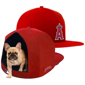 Los Angeles Angels Plush Pet Nap Cap Dog Bed - Red