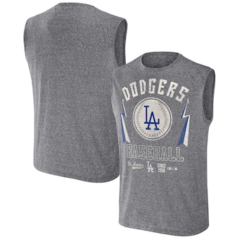 Los Angeles Dodgers Darius Rucker Collection by Fanatics Relaxed-Fit Muscle Tank Top - Charcoal