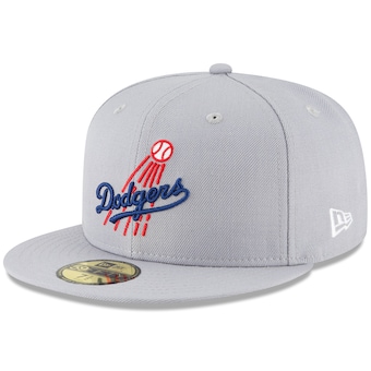 Los Angeles Dodgers New Era Cooperstown Collection Wool 59FIFTY Fitted Hat - Gray