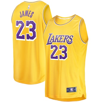 LeBron James Los Angeles Lakers Fanatics Youth Fast Break Player Jersey - Icon Edition - Gold