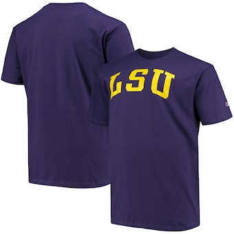 LSU Tigers Champion Big & Tall Arch Team Logo T-Shirt - Purple