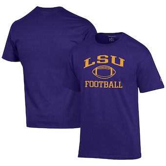 LSU Tigers Champion Football Icon  T-Shirt - Purple