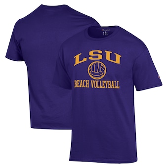  LSU Tigers Champion Icon Beach Volleyball T-Shirt - Purple