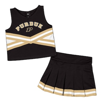 Purdue Boilermakers Colosseum Girls Toddler Carousel Cheerleader Set - Black